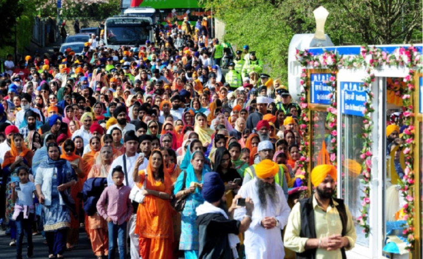 Streets of Leeds are a blaze of colour as Sikh community stages annual
